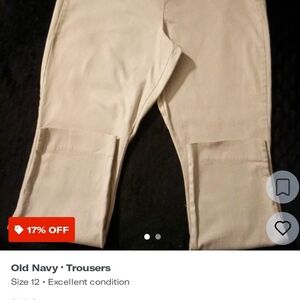 Old Navy Women's Cream Trousers
